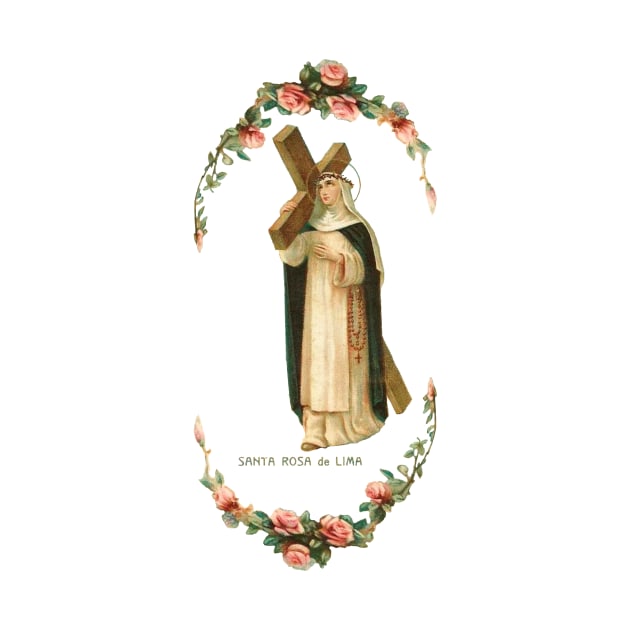 Saint Rose of Lima Holy Card by Catholicamtees