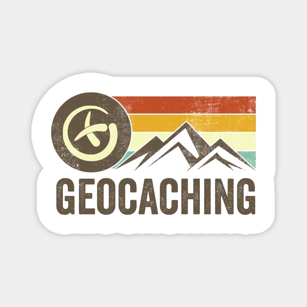 Geocaching Retro Vintage Magnet by Visual Vibes