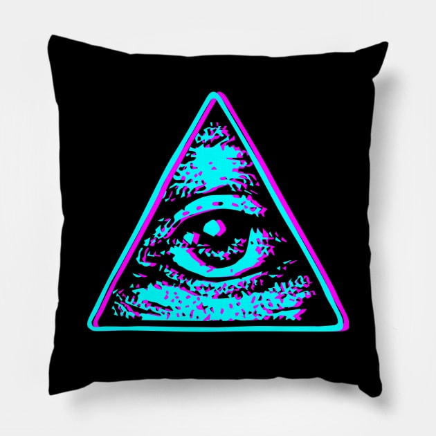 Retro Illuminati Eye Pillow by Starquake