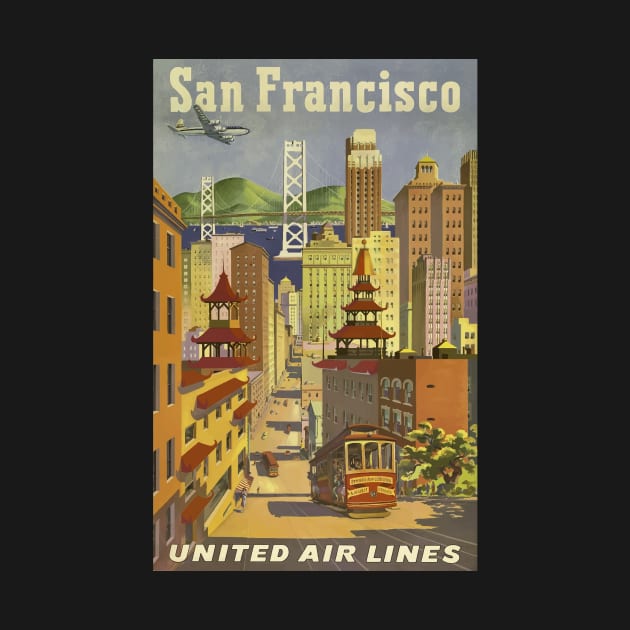 Vintage Poster San Francisco Airlines by Yaelledark