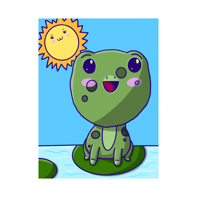 Cute Kawaii Frog by Pheona and Jozer Designs