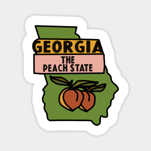 Georgia Peach State Decal Magnet