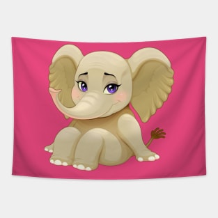 Baby elephant with cute eyes Tapestry