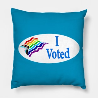 I Voted LGBTQ+ Pride Pillow