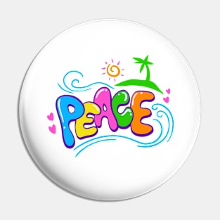 Peace and love Beach Vibes Pin