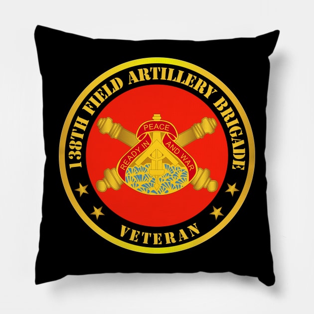 138th Field Artillery Bde DUI w Branch - Veteran Pillow by twix123844