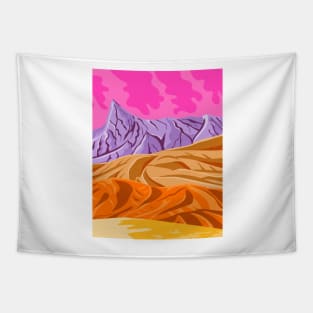 Death Valley National Park in California and Nevada United States WPA Poster Art Color Tapestry