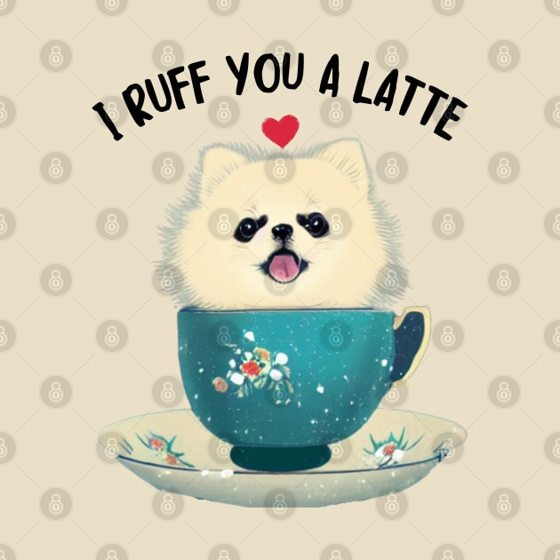 I Love Cutest Teacup Pomeranian Dog A Lot Cream White Pomeranian Puppy by Mochabonk