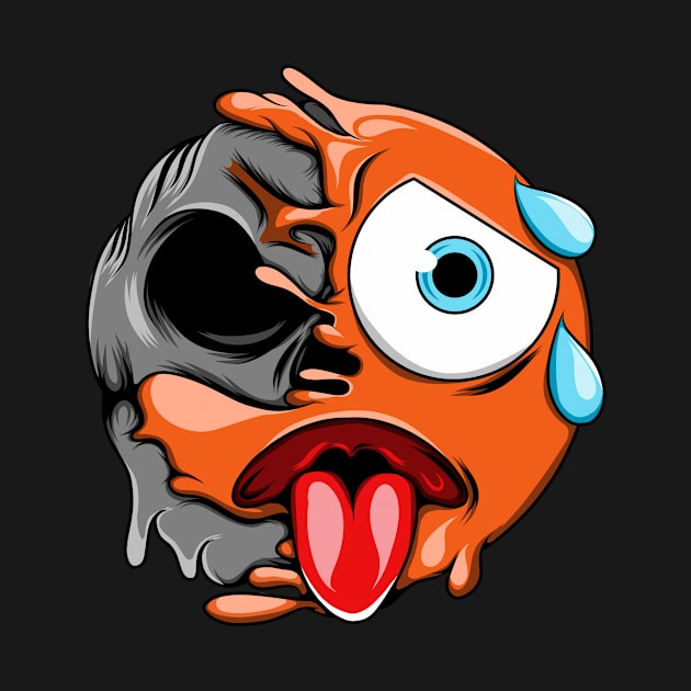 Hot Face Zombie Emoji by D3monic