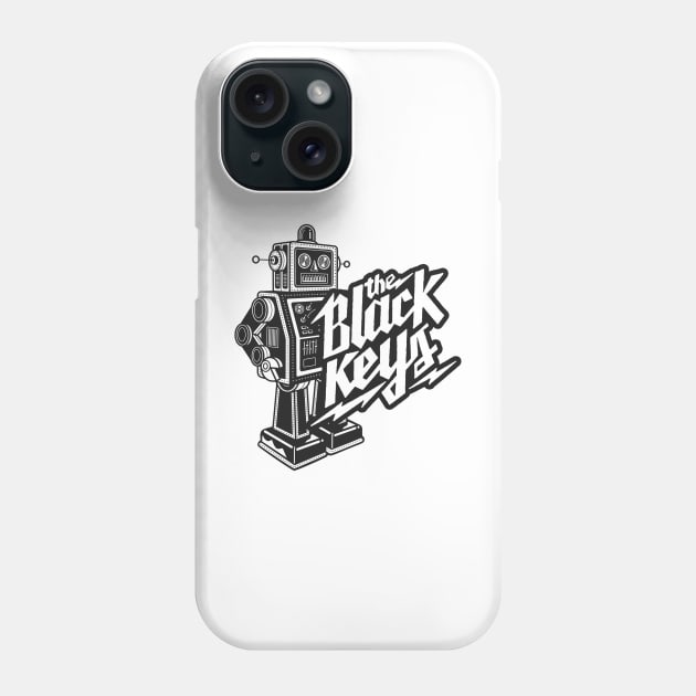 The Black Keys Retro Rockin' Robot Phone Case by Recondo76