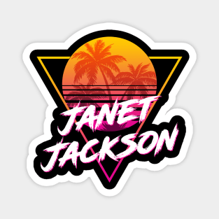 Janet Jackson - Proud Name Retro 80s Sunset Aesthetic Design Magnet