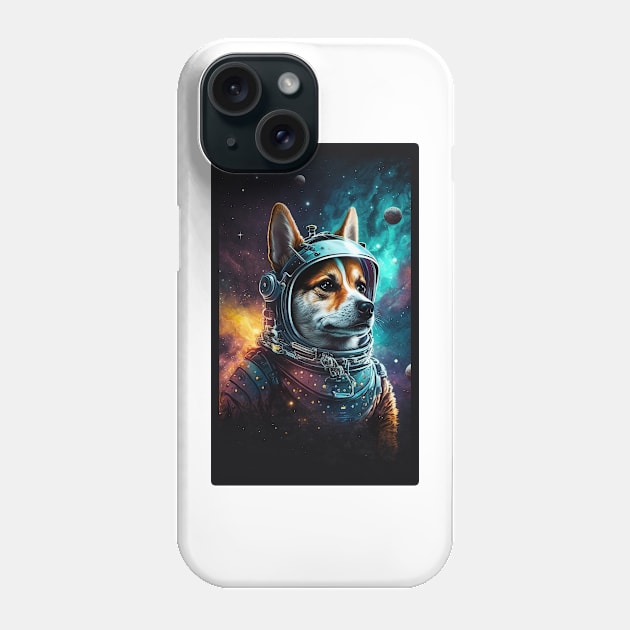 dog outer space Phone Case by e-cstm Wild