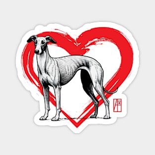 I Love My Whippet - I Love my dog - Fast dog Magnet