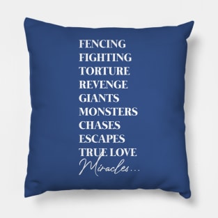 True Love... Miracles (light text) Pillow