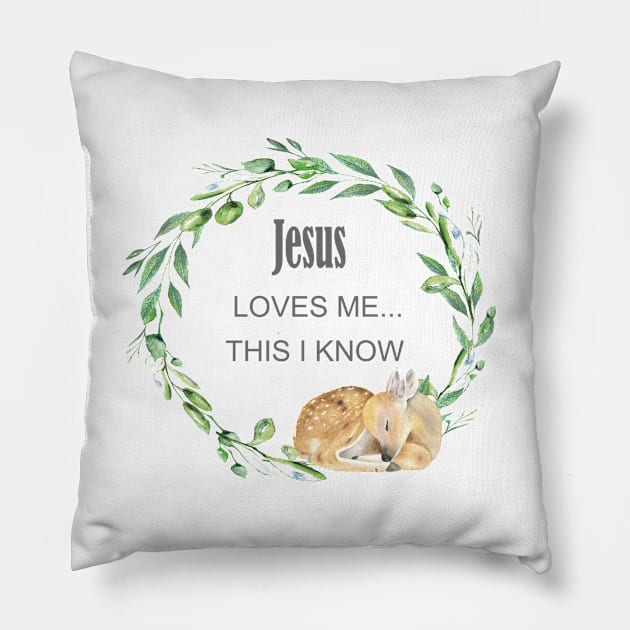 Jesus loves me this i know Pillow by LatiendadeAryam