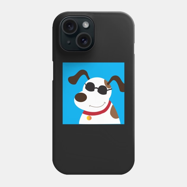 Cool Mutt with Sunglasses Mixed Breed Dog Phone Case by JessDesigns