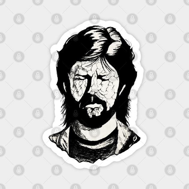 Eric Clapton Portrait Art Magnet by surmind