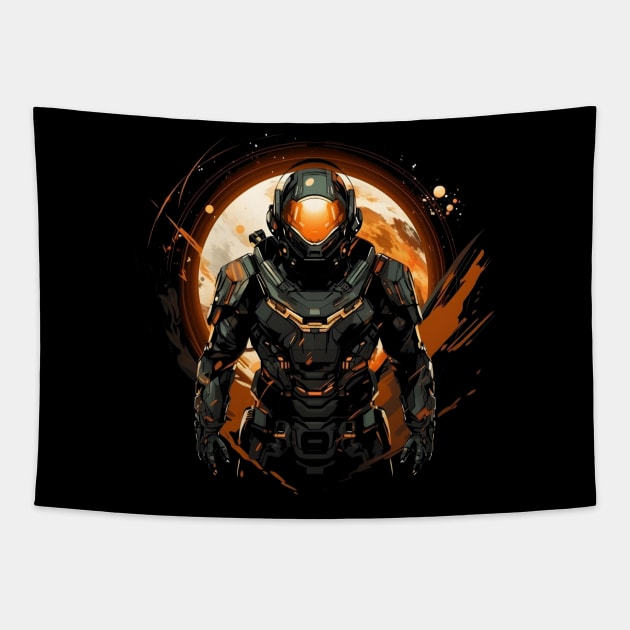 Martian Marine - Mars - Sci-fi Tapestry by Fenay-Designs