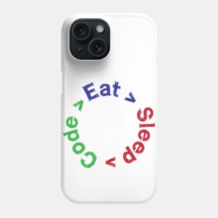 Eat Sleep Code Repeat T-Shirt | Coder Tee Phone Case