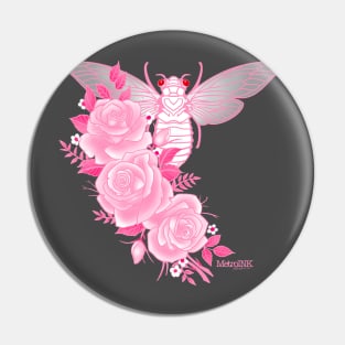 Cicadas and roses Pin