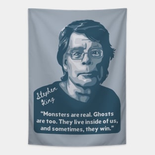 Stephen King Portrait and Quote Tapestry