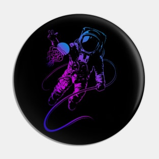 'Astronaut Jelly Fish Rainbow' Radiant Space Galaxy Gift Pin