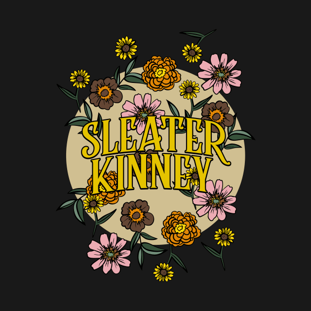 Sleater Kinney Name Personalized Flower Retro Floral 80s 90s Name Style by Ancientdistant