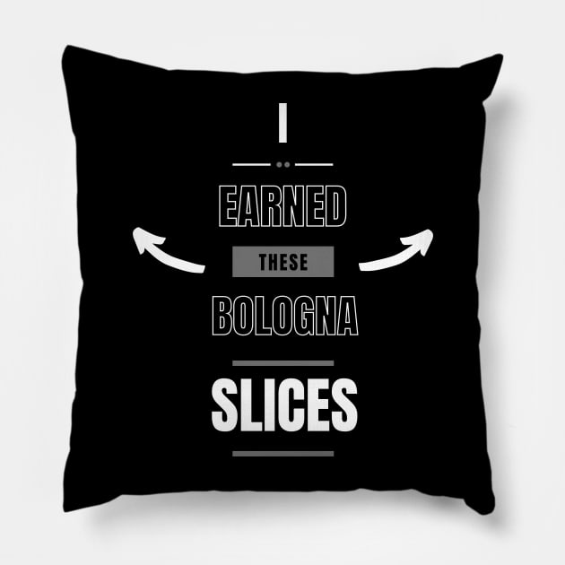 Bologna Slices Front Pillow by TorrezvilleTees