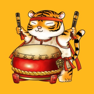 Cute CNY Year of the Tiger Drumer T-Shirt