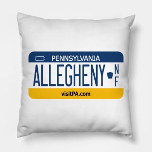 Allegheny National Forest license plate Pillow