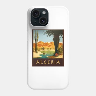 Algeria Oasis Vintage Travel Art Poster Phone Case