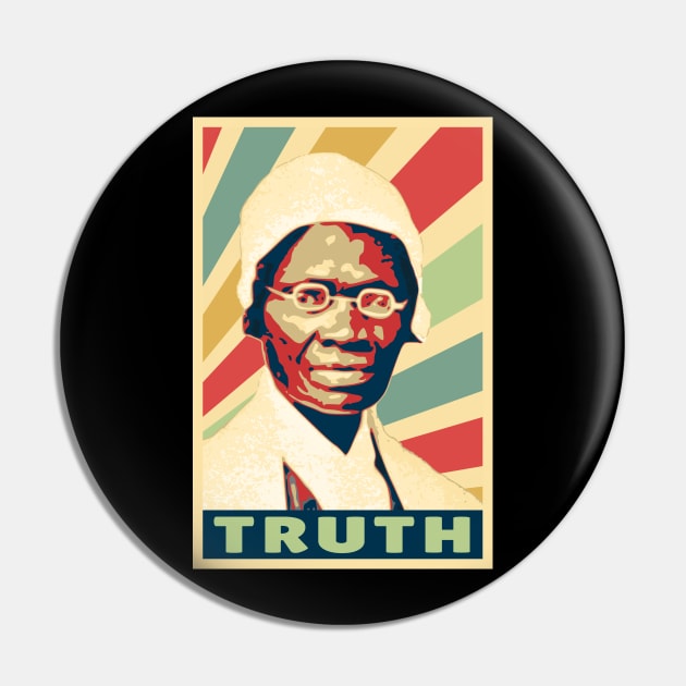 Sojourner Truth Vintage Colors Pin by Nerd_art