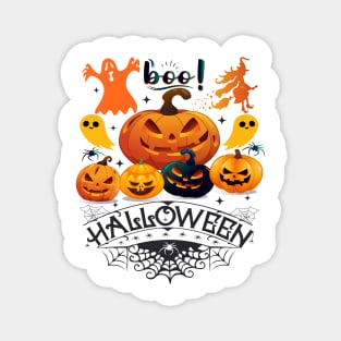 Boo Halloween Witch with spooky T-shirt Magnet