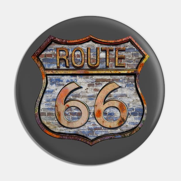 Route 66 vintage sign - brick wall 2 Pin by ploxd