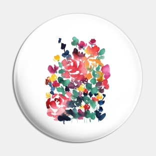 Colorful Abstract Watercolor Flowers 20, colorful Bouquet Illustration Pin