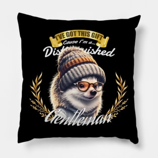 The Distinguished Hedgehog Gentleman Pillow