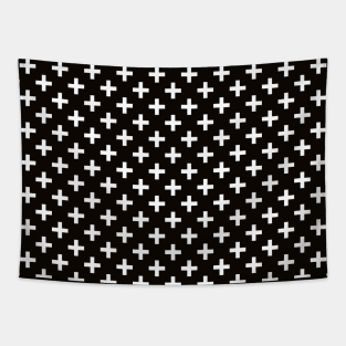 Crosses | Criss Cross | Swiss Cross | Hygge | Scandi | Plus Sign | Black and White | Tapestry