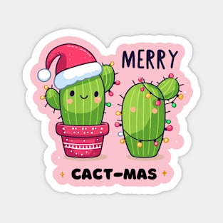 Festive & Funny Holiday Characters, Funny T-shirt, Christmas Cactus Magnet