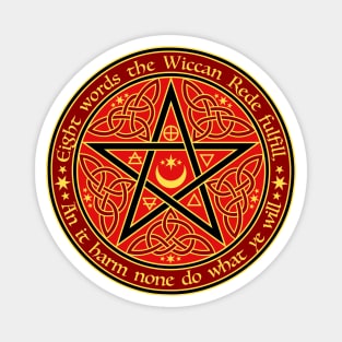 Red Witch Crest Magnet