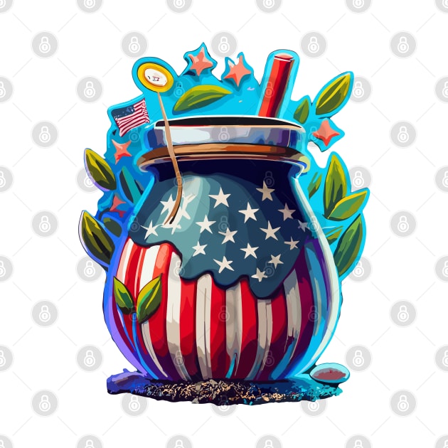 Yerba Mate American Flag by MonkaGraphics