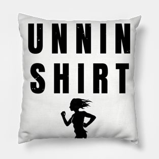 Women This Is My Running Shirt Girl Athlete Gift Pillow