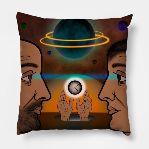 Time Flies Pillow by Brains