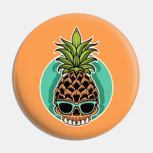 Pineapple Skull Pin