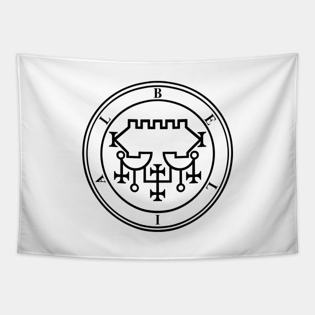 Seal of Belial or Sigil of Belial Tapestry by OccultOmaStore