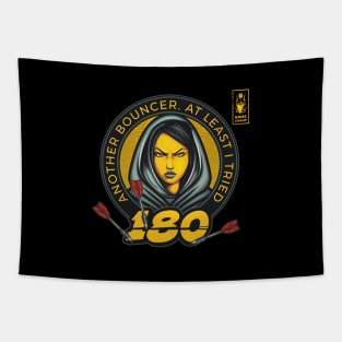 Darts 180 Onehundredandeigthy Bouncer Yellow Player Tapestry