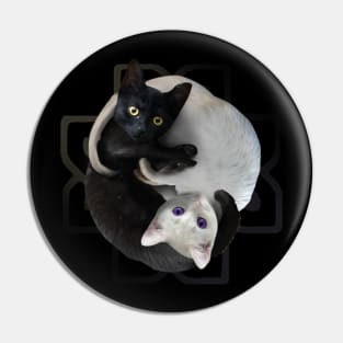 Yin Yang Cats Pin