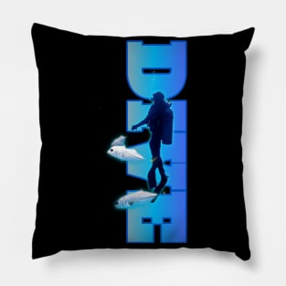 Scuba diving t-shirt designs Pillow