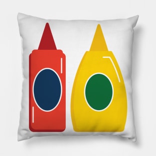 Ketchup and Mustard Pillow