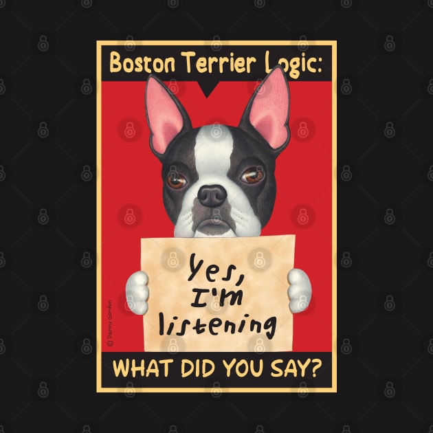 Boston Terrier Logic by Danny Gordon Art