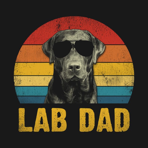 Vintage lab dad black labrador dad shirt father's day gifts by blacks store